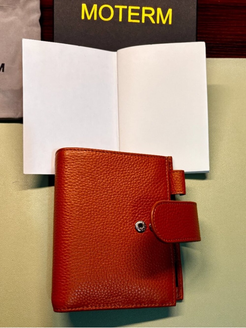 MOTERM Brown/tan Leather Organizer Notebook Cover - Picture 3 of 10